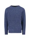 Howlin' Soft Textured Crewneck Sweater With Ribbed Cuffs In Blue