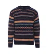 Howlin' Patterned Wool Crew-neck Sweater In Blue
