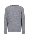 Howlin' Terry Wool Crew Neck Sweater Grey Mix In Gray