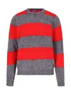 Howlin' Howlin Shaggy Bear Stripes Sweater In Grey