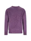 Howlin' Ribbed Cuff Crew Neck Sweater Design In Purple
