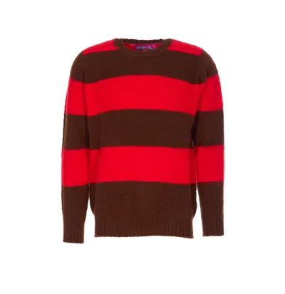 Howlin' Striped Crewneck Sweater Long Sleeves In Multi