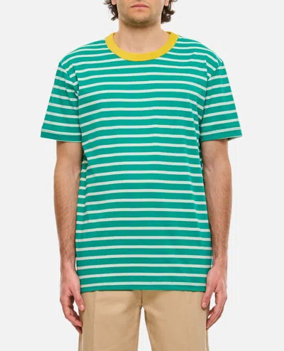 Howlin' T-shirt A Righe In Cotone In Green