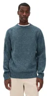 Howlin' Terry Wool Crew Neck Sweater Denim Storm In Blue