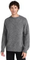 Howlin' Terry Wool Crew Neck Sweater Grey Mix In Grey Mix