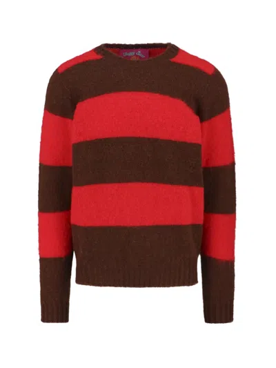 Howlin' Textured Knit Sweater With Classic Crew Neckline In Red
