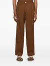 Howlin' Textured Stretch-cotton Trousers In Brown