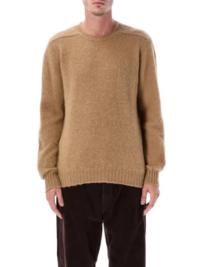 Howlin' Howlin Timeless Brushed Knit Sweater With Classic Neck - Size L In Desert Cream