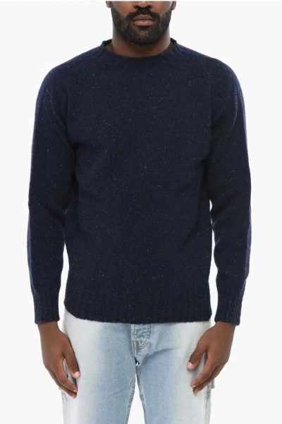 Howlin' Wool Crew-neck Sweater With Ribbed Edges