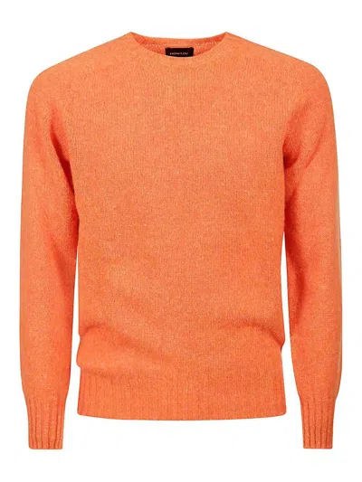 Howlin' Wool Crewneck Pullover In Orange