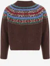 Howlin' Howlin Wool Sweater With Jacquard Pattern In Brown