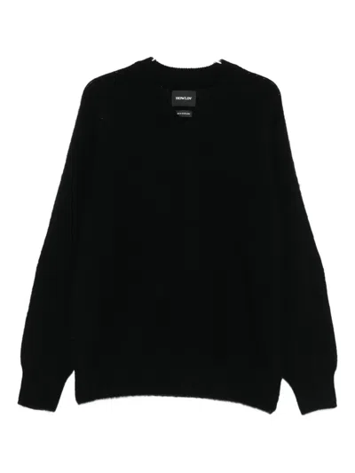 Howlin' Wool V-neck Sweater In Black