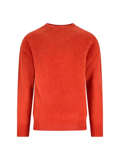 Howlin' Howlin-inspired 100% Fine Wool Sweater For Men In Orange