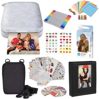 Hp Sprocket Portable 2x3" Instant Photo Printer & Accesories Starter Bundle In Multi