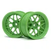Hpi Racing 52 X 26 Mm Tech 7 Wheel, Green - 2 Piece