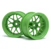 Hpi Racing 52 X 26 Mm Tech 7 Wheel, Green - 2 Piece