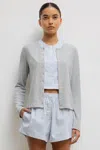 Leset Lauren Cardigan In Grey Melange