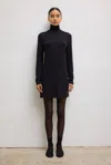 Leset Lauren Turtleneck Minidress In Black