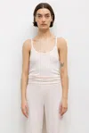 Leset Pink Pointelle Tank Top In Petal