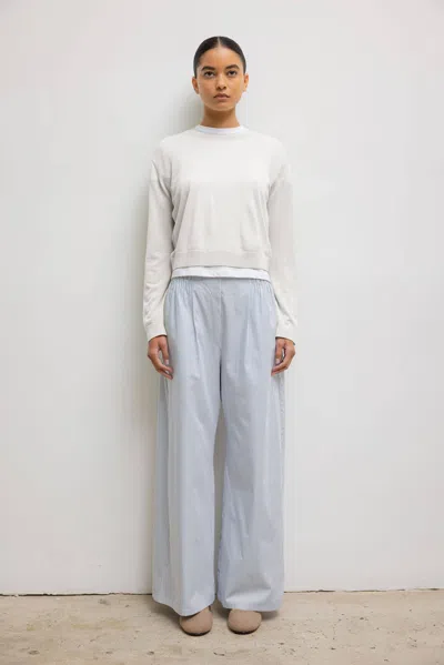 Leset Yoshi Wide Leg Boxer Trouser In Seaside Stripe