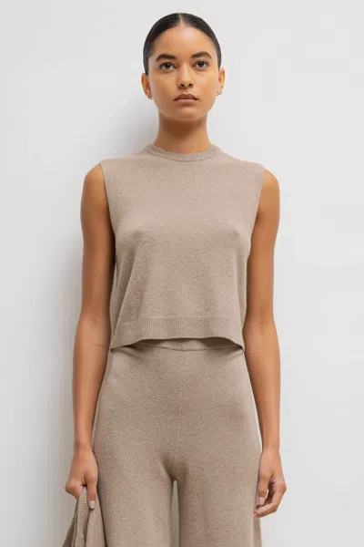 Leset Zoe Sleeveless Crew In Cane