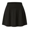 Hrmn8 Women's Black Pleated Tennis Skirt In Black