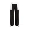 Hrmn8 Women's Black / White Frame Panel Jogger In Multi