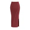 Hrmn8 Women's Red Flow Maxi Skirt In Red