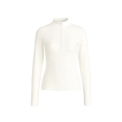 Hrmn8 Women's White Drift Zip Thru Top