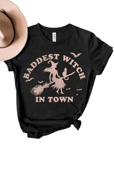 Hrt & Luv Baddest Witch In Town In Black