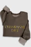 Hrt & Luv Champagne Diet Sweatshirt In Brown