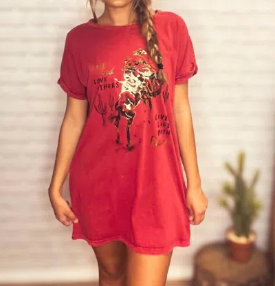 Hrt & Luv Rock Mineral Bronc Dress In Red