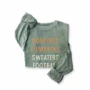 Hrt & Luv Unisex - Bonfire Pumpkins Football Longsleeve Tee In Mineral Sage In Multi