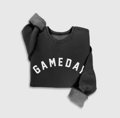 Hrt & Luv Women's Gameday Sweatshirt In Mineral Black