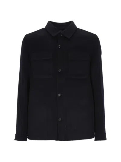 Hōsio Button-up Chest-pocket Jacket In Black
