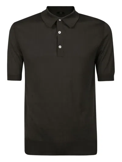 Hōsio Cotton Polo Shirt In Black