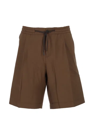 Hōsio Drawstring Shorts In Brown