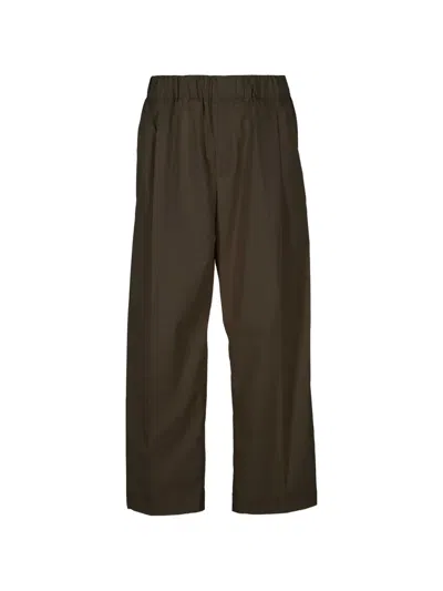 Hōsio Elasticated-waistband Trousers In Brown