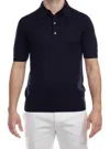 Hōsio Hosio - Silk And Cotton Polo 110m11/40 Blu In Multi