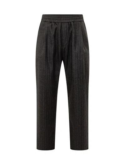 Hōsio Hosio Drawstring Oversized Trousers In Nero