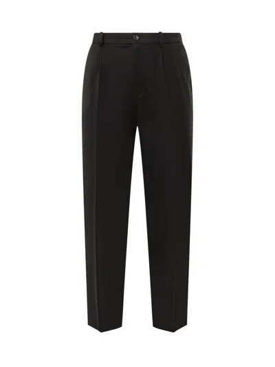 Hōsio Hosio Tailored Long Trousers With Pleats In Nero