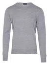Hōsio Long-sleeve Crew-neck Sweater In Gray