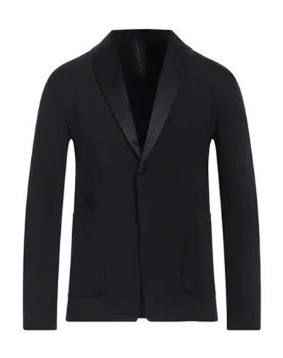 Hōsio Man Blazer Black Size 42 Cotton, Polyamide, Elastane