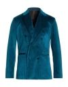 Hōsio Man Blazer Deep Teal Size 42 Polyester In Blue