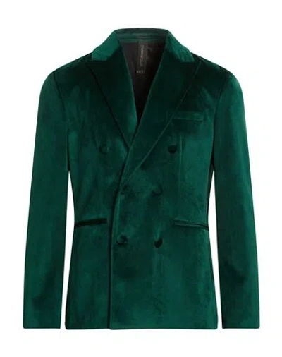 Hōsio Man Blazer Emerald Green Size 38 Polyester