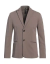Hōsio Man Blazer Khaki Size 38 Cotton, Polyamide, Elastane In Beige