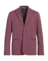 Hōsio Man Blazer Mauve Size 42 Cotton, Polyamide, Elastane In Purple