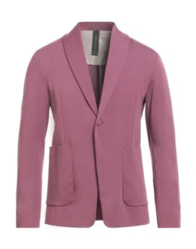 Hōsio Man Blazer Mauve Size 44 Cotton, Polyamide, Elastane In Pink