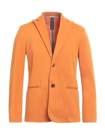 Hōsio Man Blazer Orange Size 40 Cotton, Polyamide, Elastane In Gold