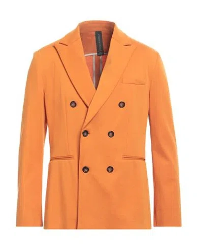Hōsio Man Blazer Orange Size 40 Cotton, Polyamide, Elastane